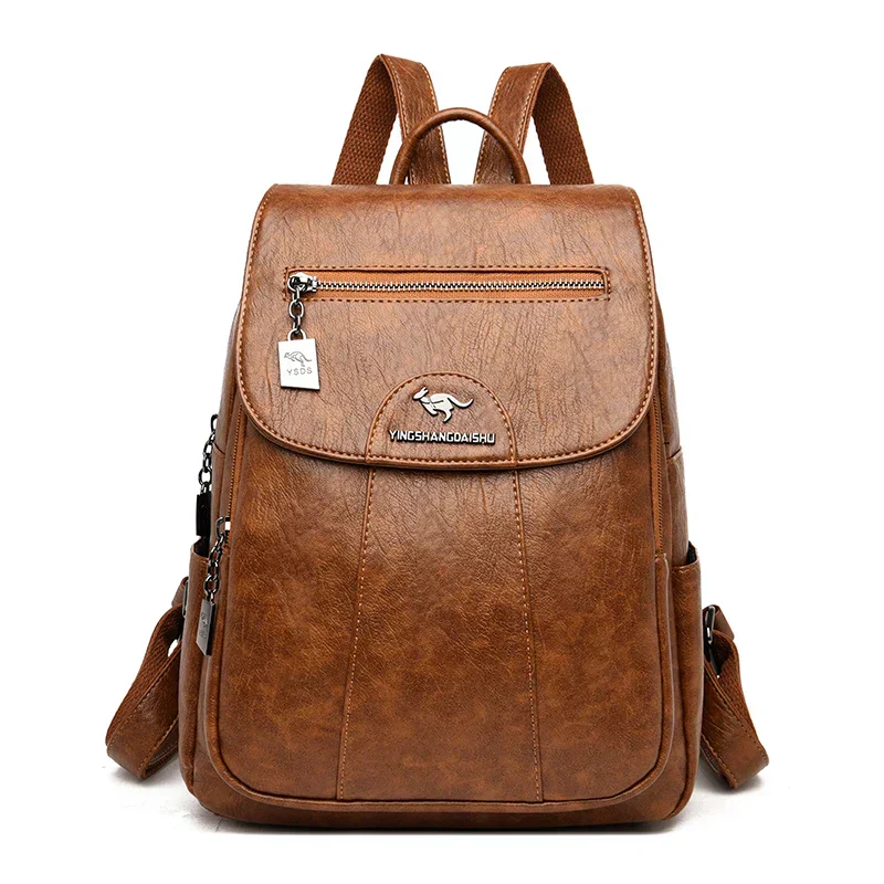 Heidi-Mode | Großer Leder Rucksack mit Diebstahlschutz für Damen - Image 6