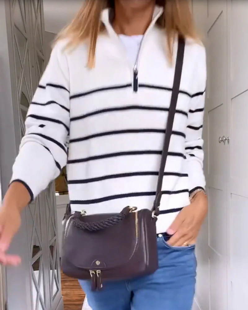 Heidi-Mode | Halb-Zippullover Damen