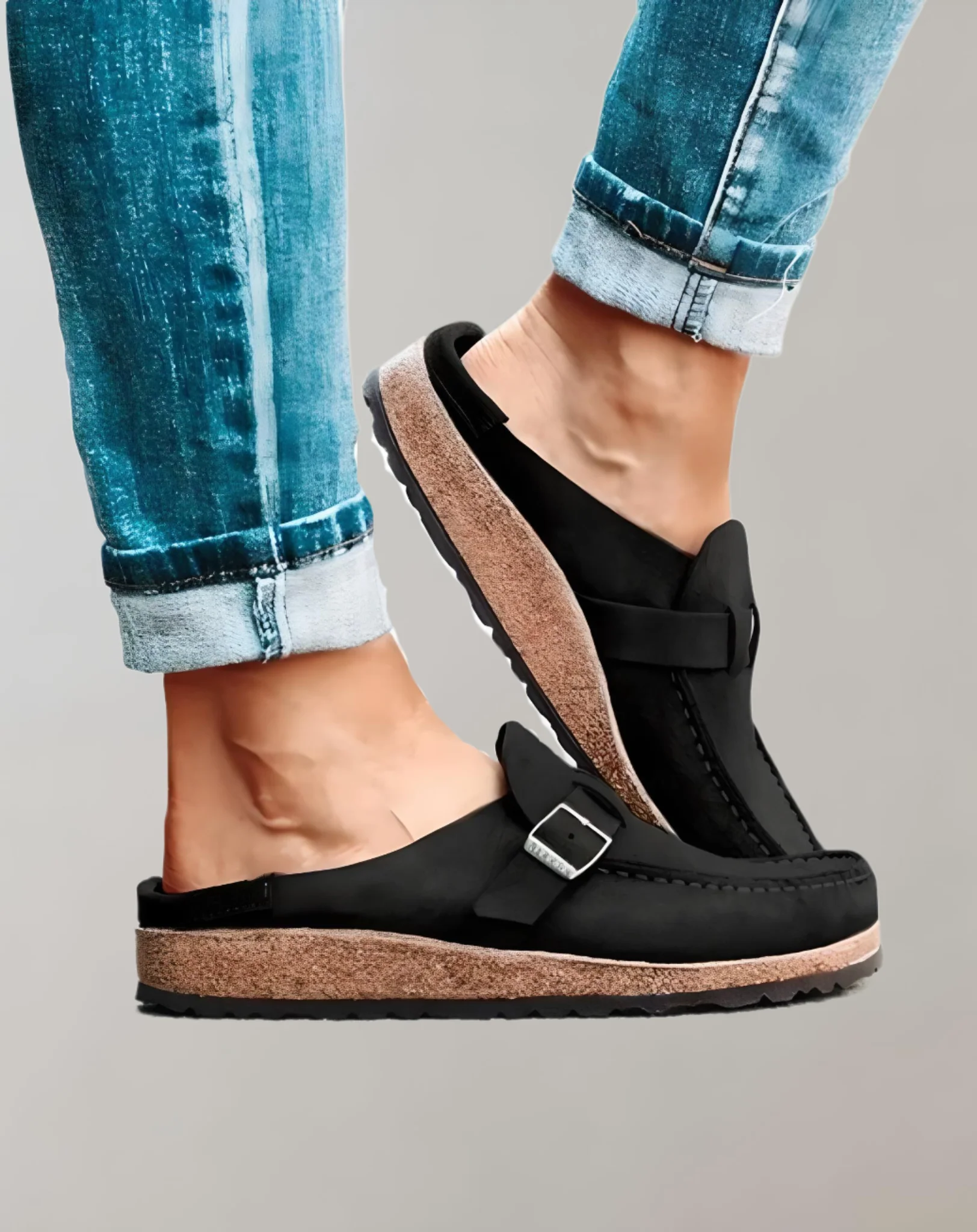 Heidi-Mode | Halbloafer Stil mit Schnalle für Freizeitkleidung Schuhe - Image 5
