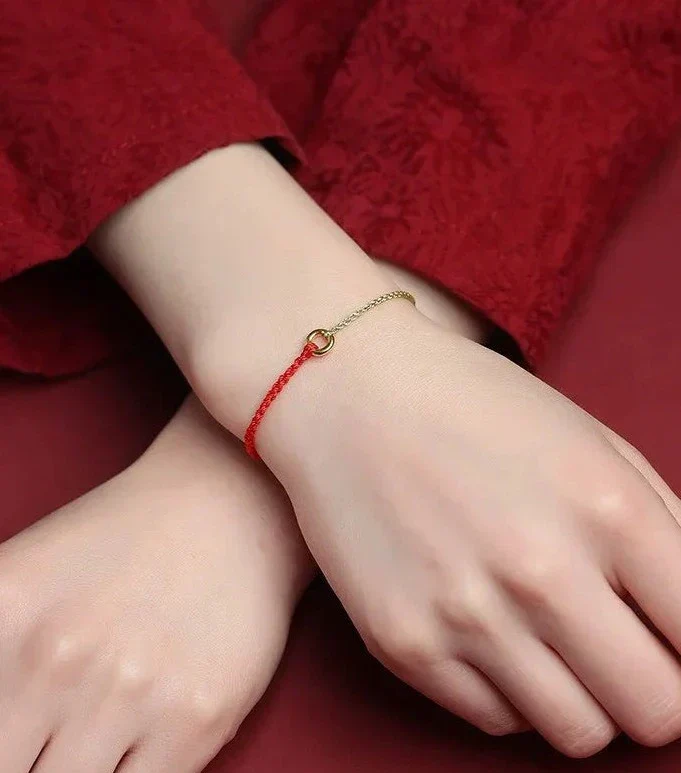 Heidi-Mode | Handgewebtes Goldenes Kreisarmband - Image 5