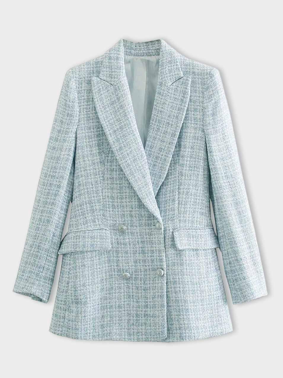 Heidi-Mode | Hellblauer Damen Blazer mit Knöpfen