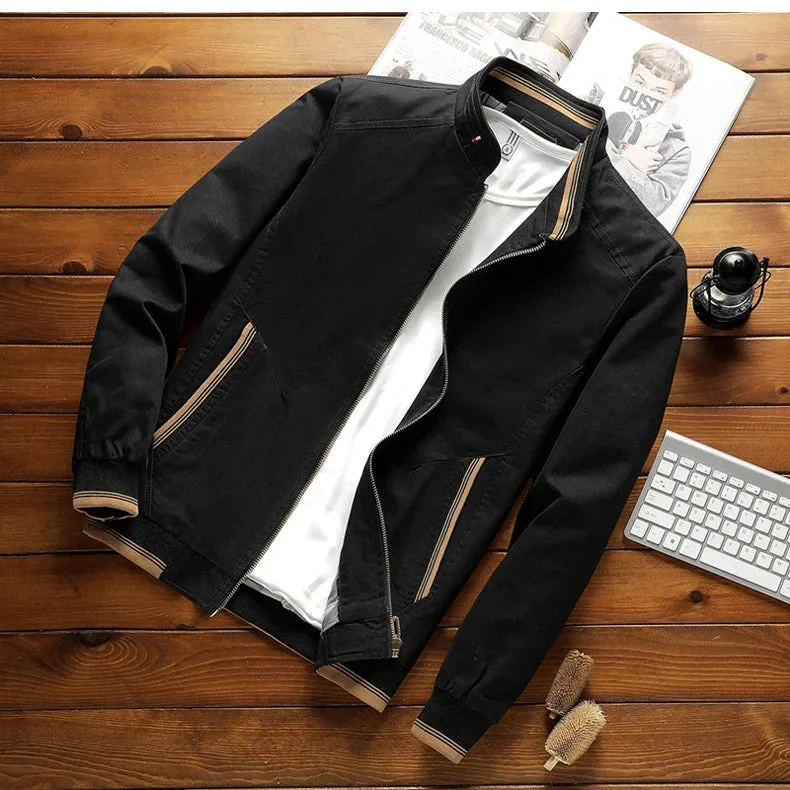 Heidi-Mode | Herren Baumwoll Bomberjacke mit Stehkragen - Image 2