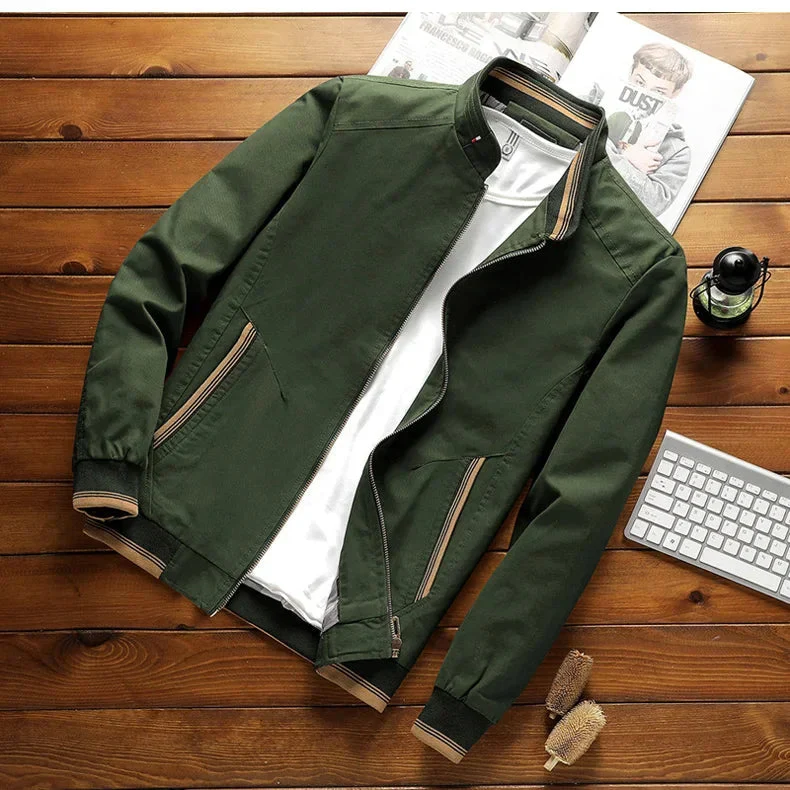 Heidi-Mode | Herren Baumwoll Bomberjacke mit Stehkragen - Image 3
