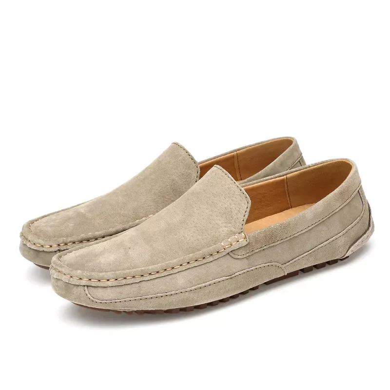 Heidi-Mode | Herren Beige Mokassins Bequem - Image 2