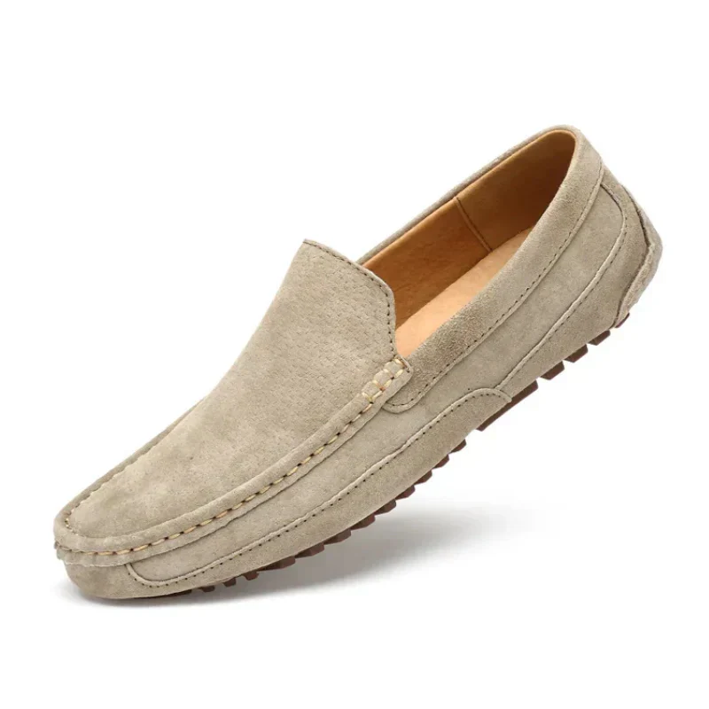 Heidi-Mode | Herren Beige Mokassins Bequem - Image 5