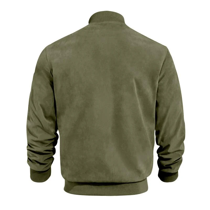 Heidi-Mode | Leichte Übergangsjacke für Männer im Wildleder-Look mit Stehkragen - Image 3