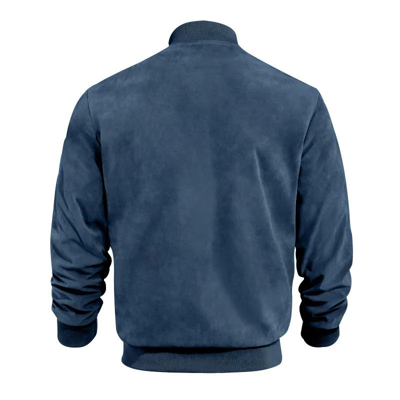 Heidi-Mode | Leichte Übergangsjacke für Männer im Wildleder-Look mit Stehkragen - Image 6
