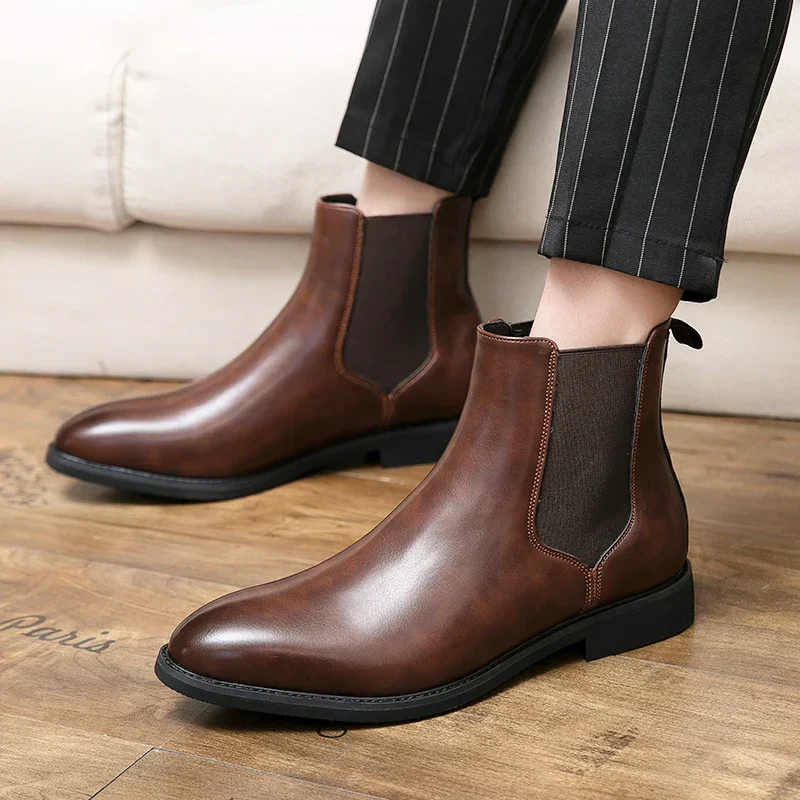 Heidi-Mode | Herren Chelsea Lederstiefel