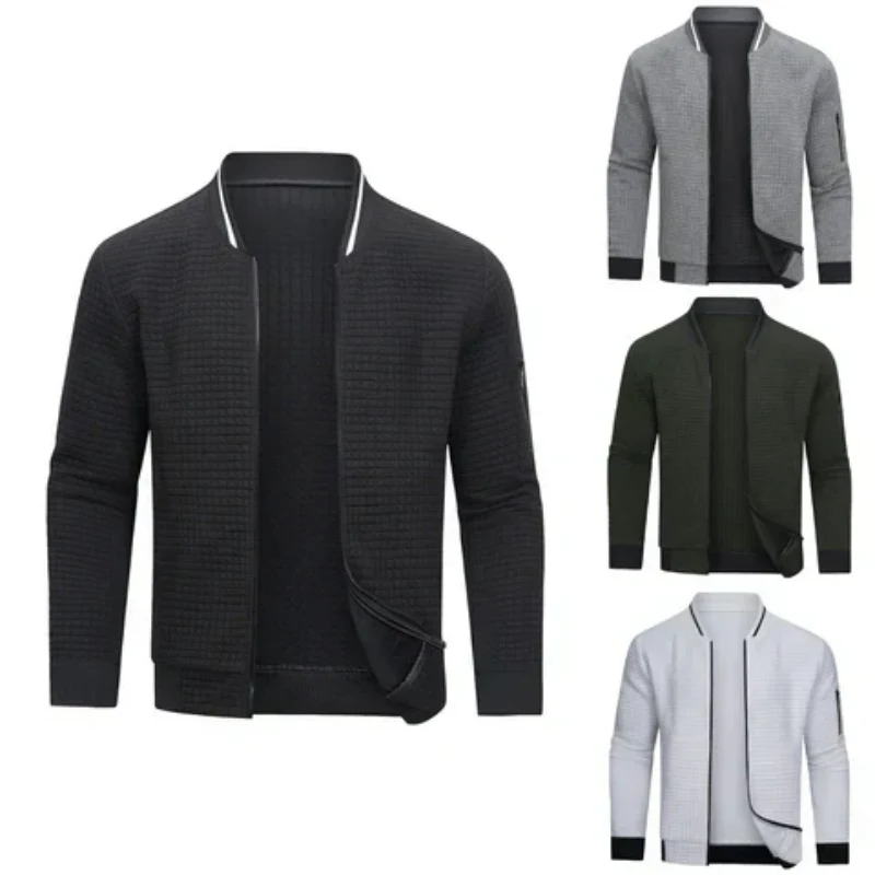 Heidi-Mode | Herren Grau Strickjacke mit Reißverschluss