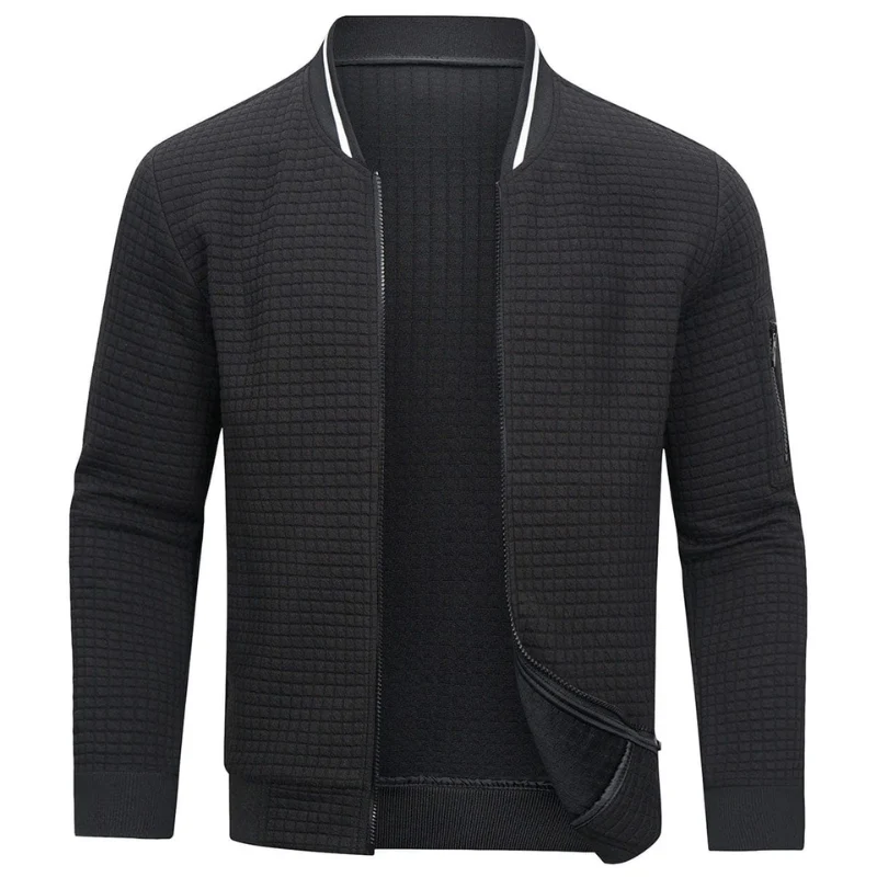 Heidi-Mode | Herren Grau Strickjacke mit Reißverschluss - Image 3