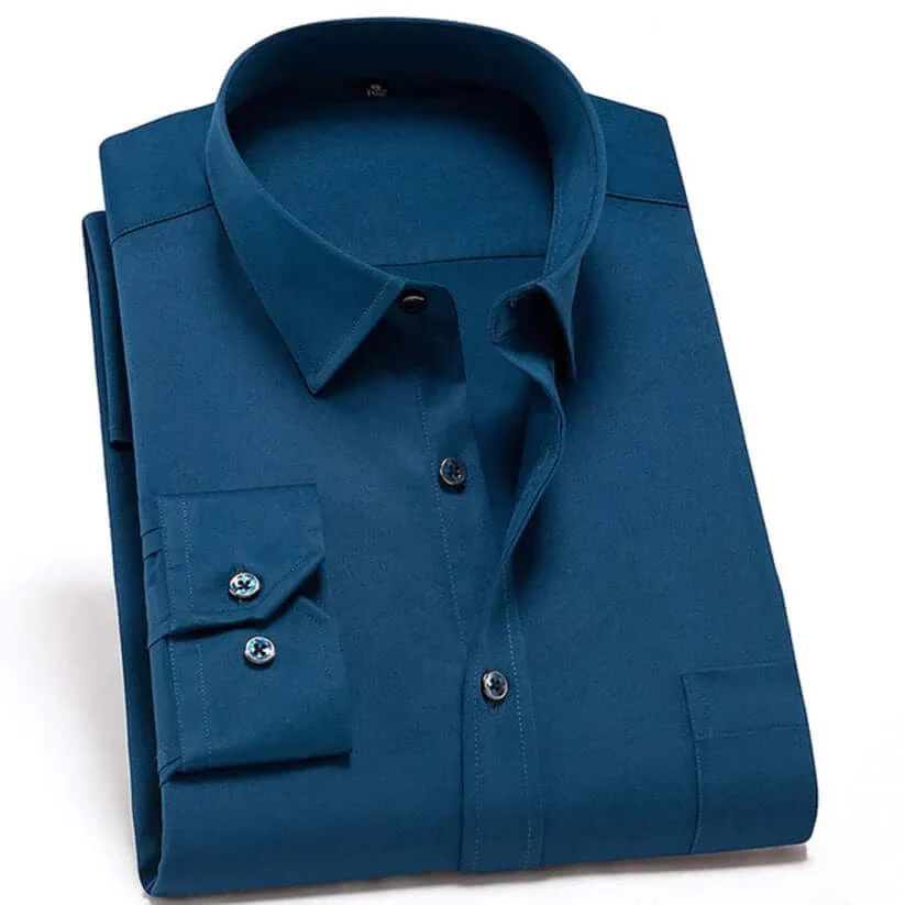 Heidi-Mode | Herren Langarm Hemd Stretch - Image 9