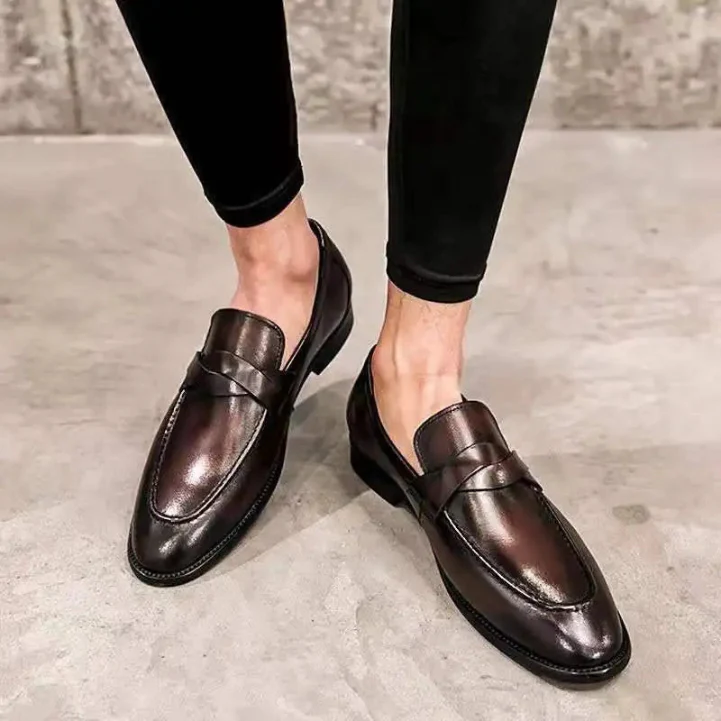 Heidi-Mode | Herren Lässig Leder Slipper Leder Slipper für Männer - Image 2