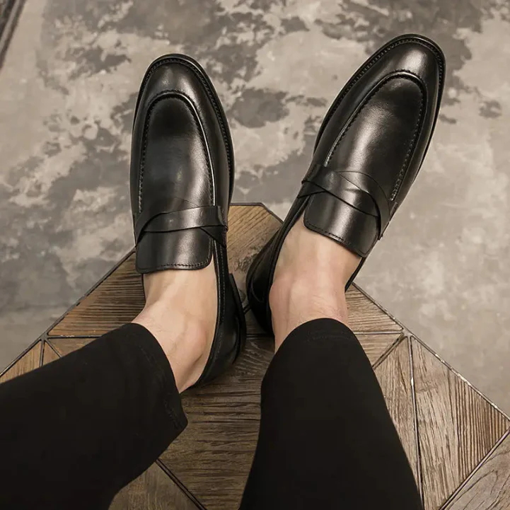 Heidi-Mode | Herren Lässig Leder Slipper Leder Slipper für Männer - Image 3