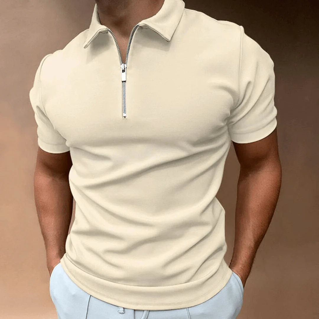 Heidi-Mode | Herren Polo Shirt Polo mit Reißverschluss und Kragen Klassisches Design & Elegant - Image 5
