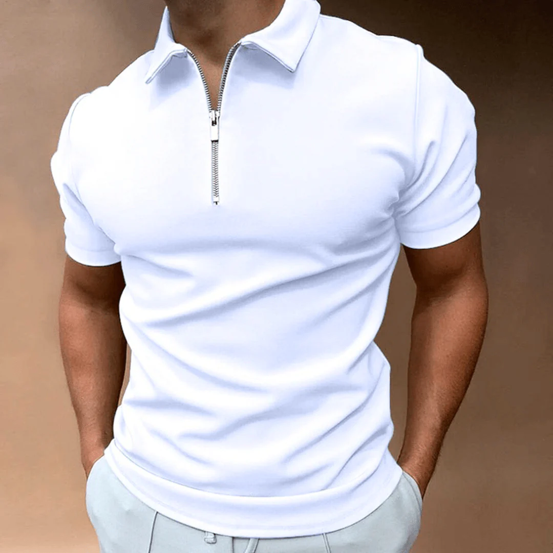 Heidi-Mode | Herren Polo Shirt Polo mit Reißverschluss und Kragen Klassisches Design & Elegant - Image 7