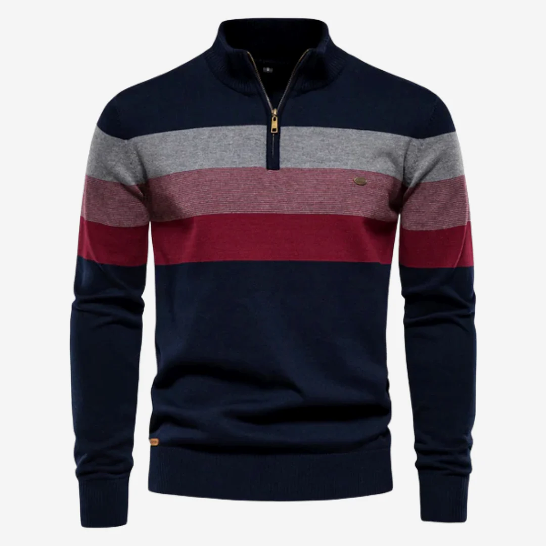 Heidi-Mode | Herren Pullover mit Halbem Reißverschluss für Trendigen Komfort - Image 3