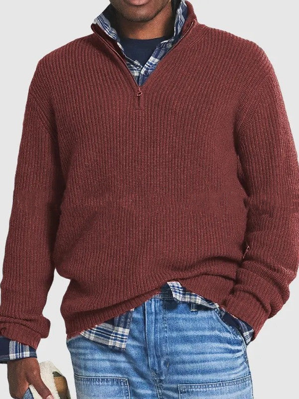 Heidi-Mode | Herren Pullover mit Halbem Reißverschluss - Image 11