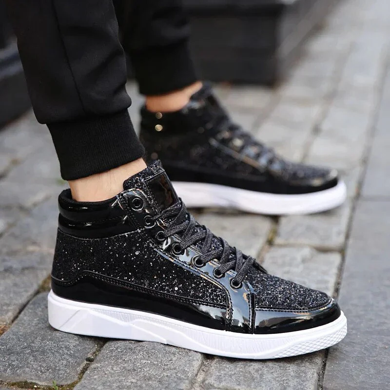 Heidi-Mode | Herren Basket Schuhe mit Glänzendem Effekt - Image 11