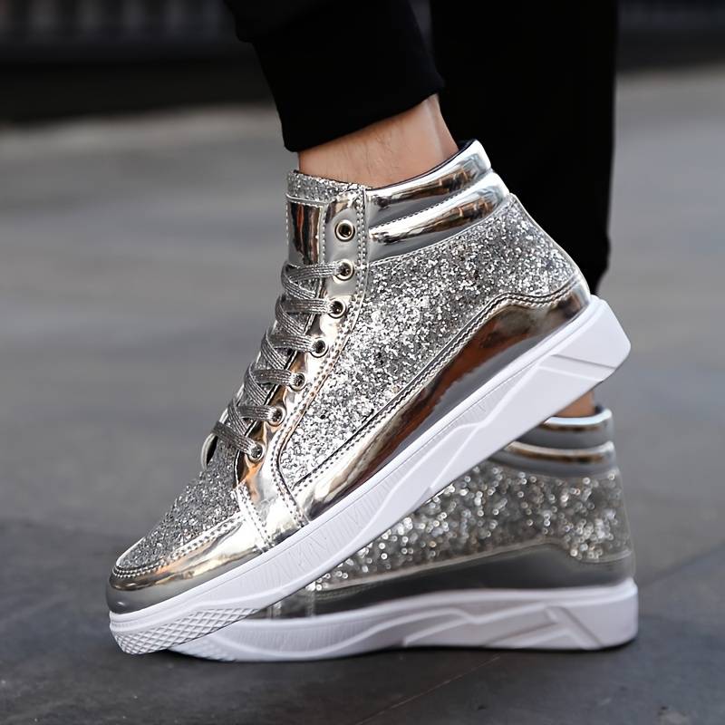 Heidi-Mode | Herren Basket Schuhe mit Glänzendem Effekt - Image 16