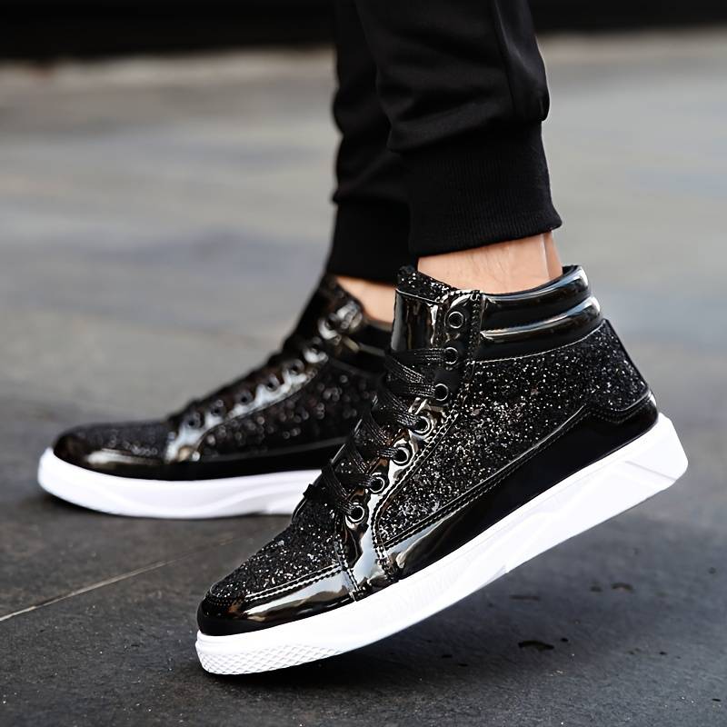 Heidi-Mode | Herren Basket Schuhe mit Glänzendem Effekt - Image 17