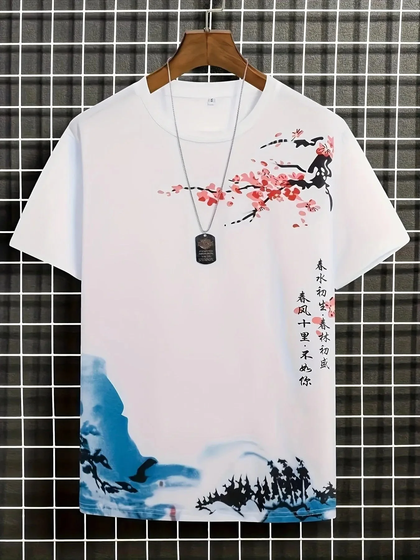 Heidi-Mode | Herren T-Shirt Blumen und Wellen Design - Image 7
