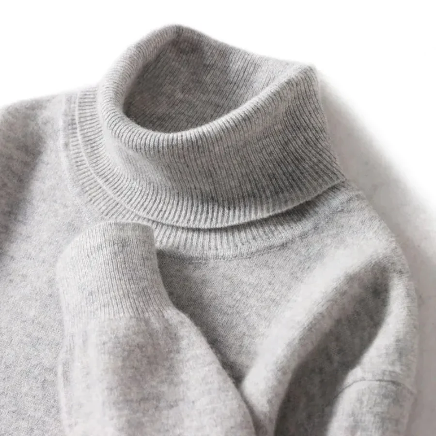 Heidi-Mode | Herren Wollpullover mit Rollkragen und Schlankem Design - Image 13