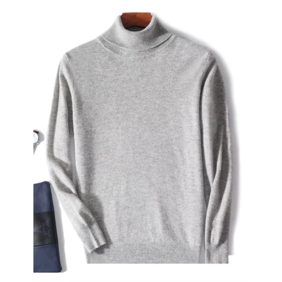 Heidi-Mode | Herren Wollpullover mit Rollkragen und Schlankem Design - Image 14