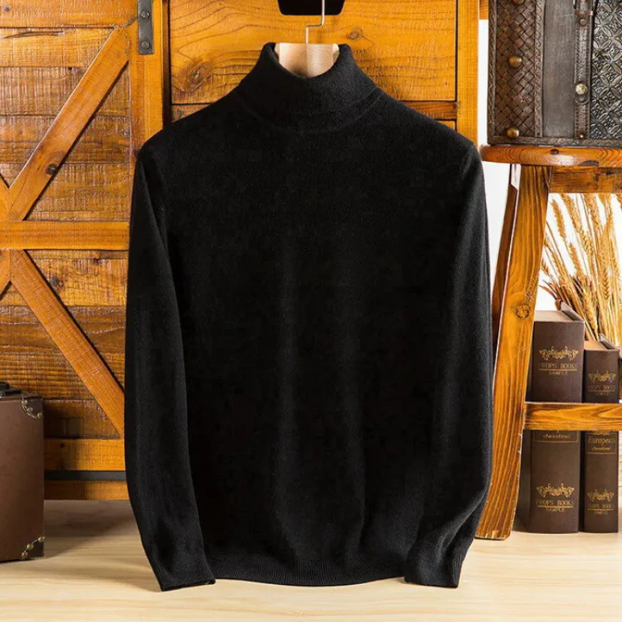Heidi-Mode | Herren Wollpullover mit Rollkragen und Schlankem Design - Image 32