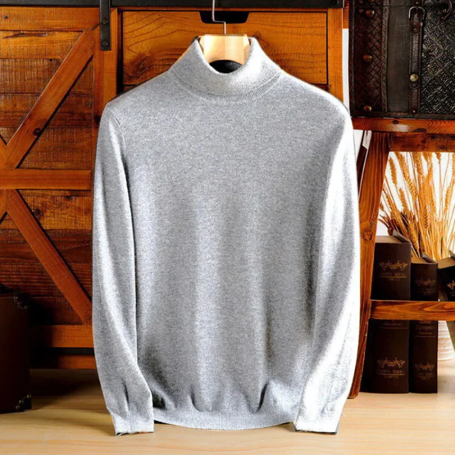 Heidi-Mode | Herren Wollpullover mit Rollkragen und Schlankem Design - Image 35