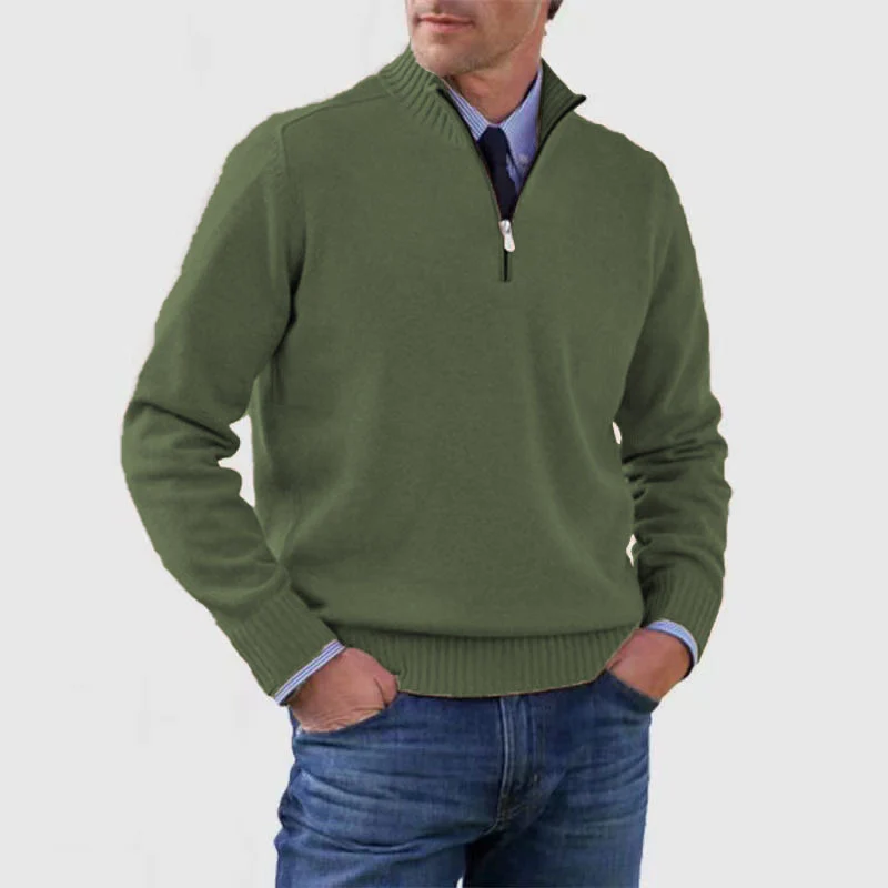 Heidi-Mode | Herrenpullover Mit Halbem Reißverschluss - Image 10