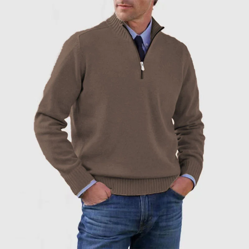 Heidi-Mode | Herrenpullover Mit Halbem Reißverschluss - Image 11