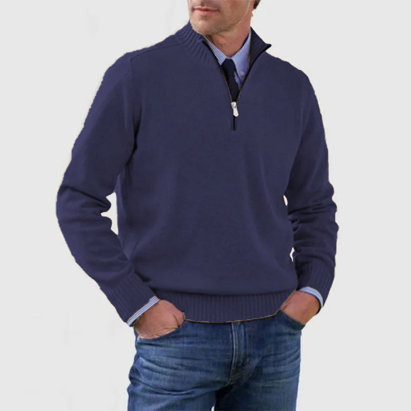 Heidi-Mode | Herrenpullover Mit Halbem Reißverschluss - Image 5