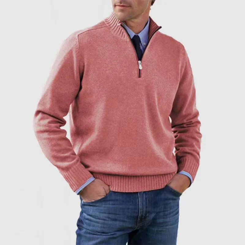 Heidi-Mode | Herrenpullover Mit Halbem Reißverschluss - Image 8