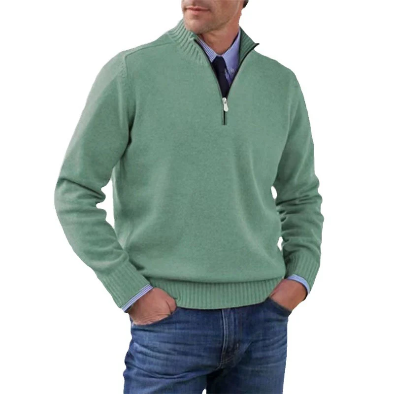 Heidi-Mode | Herrenpullover Mit Halbem Reißverschluss - Image 9