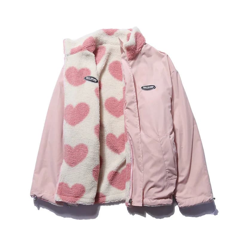 Damen Winterjacke Aus Polyester mit Herz-Muster & Wärmender Fütterung Heidi-Mode - Image 11