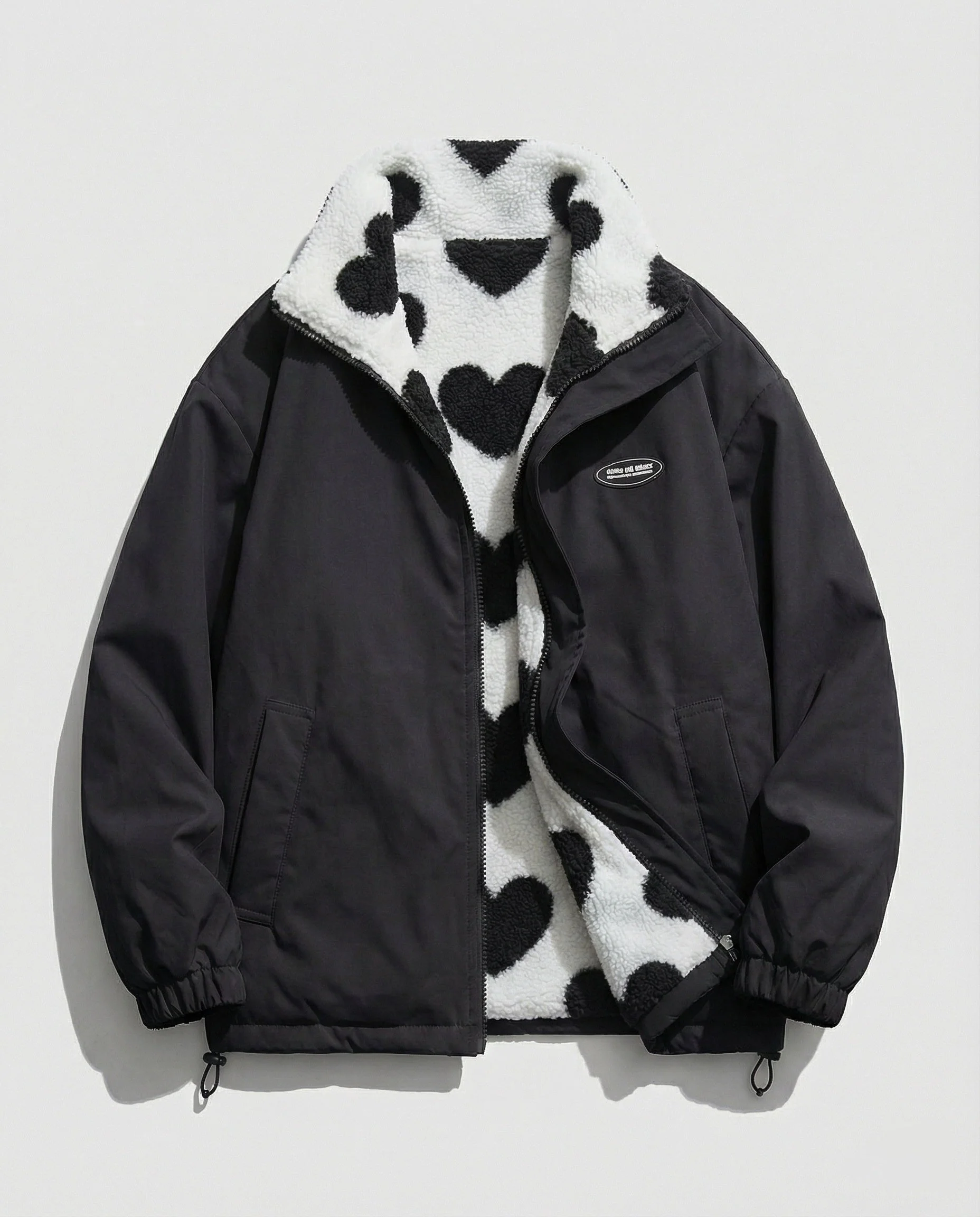 Damen Winterjacke Aus Polyester mit Herz-Muster & Wärmender Fütterung Heidi-Mode - Image 6