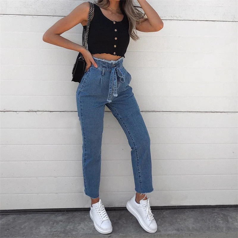 Heidi-Mode | High-Waist Jeans Figurbetonte Stretch-Jeans In Schwarz - Image 8