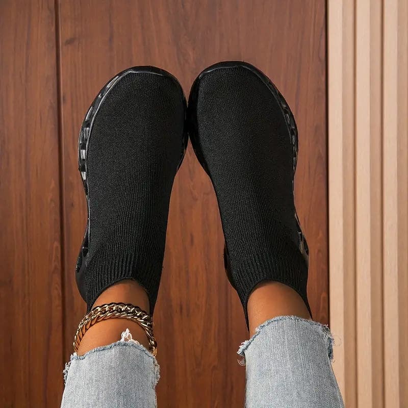 Heidi-Mode | Hohe Sneakers Dehnbare Atmungsaktive Obermaterial Leichtgewicht Stoßdämpfende Sohle Slip-On - Image 2