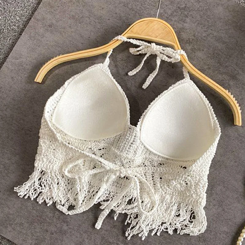 Heidi-Mode | Häkel Bikini Bh Im Boho Stil mit Quaste - Image 5