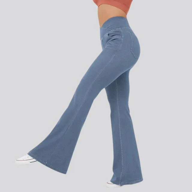 Heidi-Mode | Hoch Taillierte Flare-Leggings - Image 13