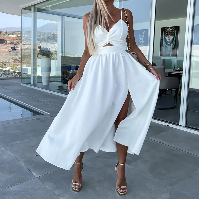 Heidi-Mode | Hohe Schlitze Cocktailkleid