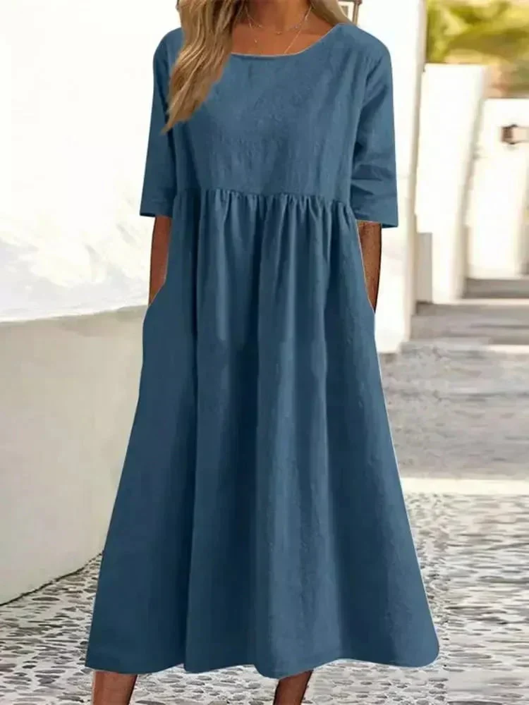 Heidi-Mode | Hochwertiges Baumwoll-Leinen-Kleid - Image 3