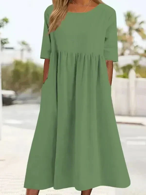 Heidi-Mode | Hochwertiges Baumwoll-Leinen-Kleid - Image 4