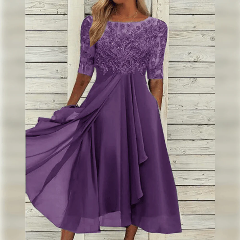 Heidi-Mode | Hochzeitsgast Kleid Elegante Midi - Image 4