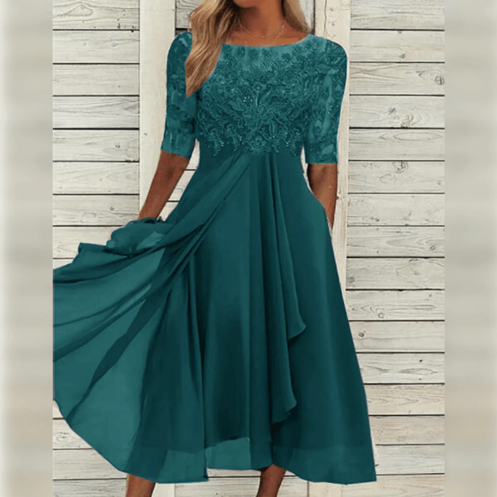 Heidi-Mode | Hochzeitsgast Kleid Elegante Midi - Image 6
