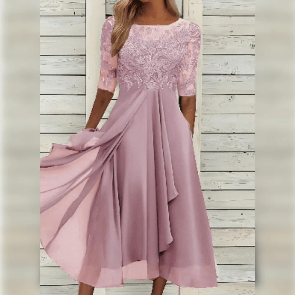 Heidi-Mode | Hochzeitsgast Kleid Elegante Midi - Image 7