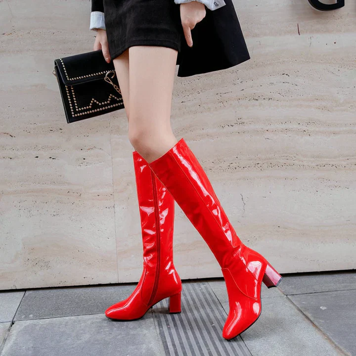 Heidi-Mode | Hohe Lackstiefel für Damen - Image 4