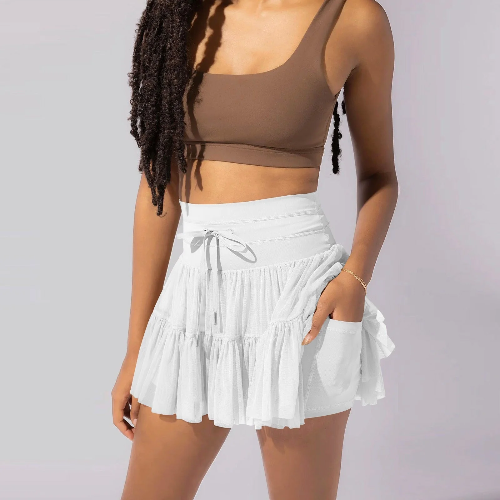 Heidi-Mode | Hohe Taille Minirock mit Sicherheitsshorts - Image 12