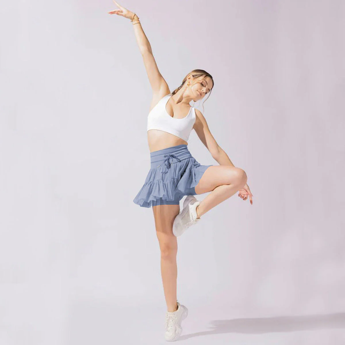 Heidi-Mode | Hohe Taille Minirock mit Sicherheitsshorts - Image 4