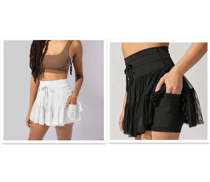 Heidi-Mode | Hohe Taille Minirock mit Sicherheitsshorts - Image 5